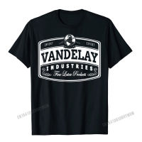 ผู้ชายที่มีคุณภาพสูง Vandelay อุตสาหกรรมวิจิตรผลิตภัณฑ์น้ำยางตลกล้อเลียนเสื้อยืดผู้ชายที่กำหนดเองท็อปส์เสื้อสำหรับผู้ชายผ้าฝ้ายเสื้อยืด Camisas สบายๆย้อนยุค