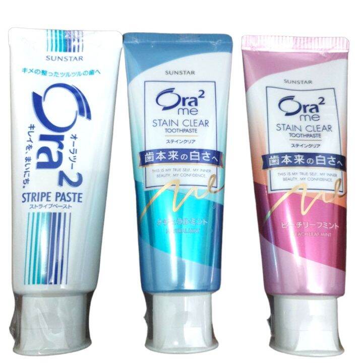 SUNSTAR ORA2 STRIPE STAIN CLEAR PREMIUM TOOTHPASTE Made in Japan