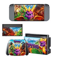 Spyro The Dragon สติกเกอร์สติกเกอร์ผิวสำหรับคอนโซล Nintendo Switch และคอนโทรลเลอร์สำหรับ NS Protector สติกเกอร์ผิว-hjgytyuuiytt