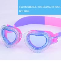 1PC Adjustable Heart-Shape Swimming Glasses Waterproof Anti Fog Eyewear Swimming Goggles Water Sports Children Diving Mask