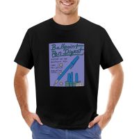 Ballpoint Pen Digest T-Shirt Pria, Pakaian Vintage Lengan Pendek Tee Pria S-4XL-5XL-6XL