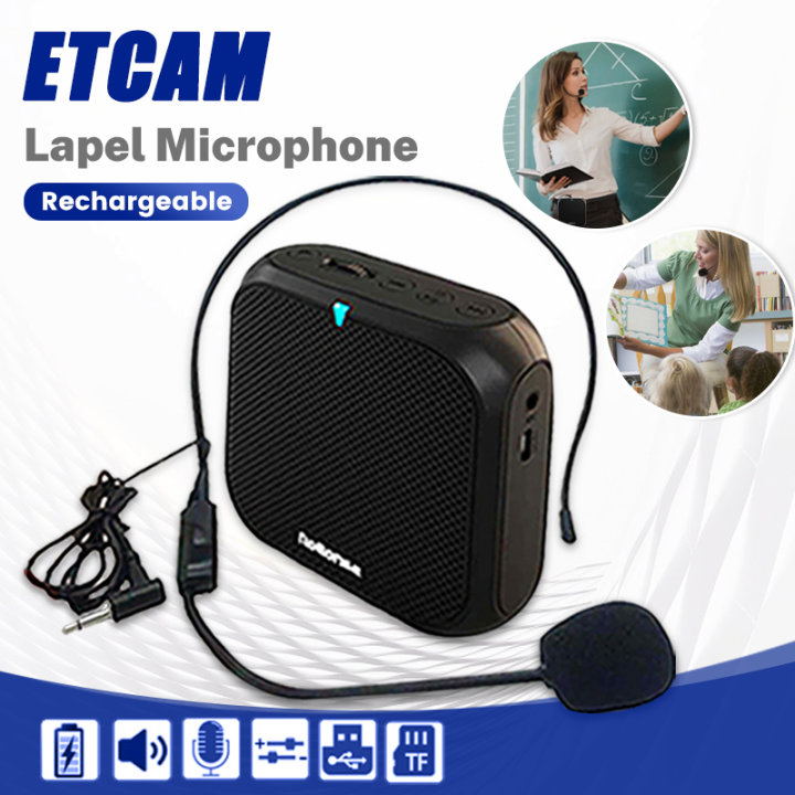 ETCAM wireless microphone bluetooth speaker microphone wireless lapel