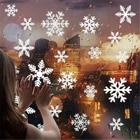 Snowflake Christmas Glass Stickers Home Decor Ornaments XmasSanta Claus Door Shop Window Sticker New Year Christmas Decoratio