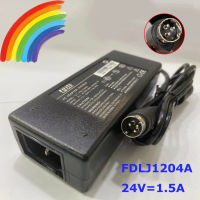 Original FDL FDLJ1204A 24V 1.5A printer power adapter 3PIN