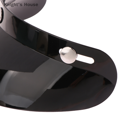 Knights House หมวกกันน็อคมอเตอร์ไซค์ย้อนยุคที่บังแดดสากลสีดำ3-SNAP บังแดดอุปกรณ์เสริมรถยนต์คุณภาพสูง