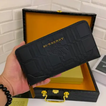 Hot Sale]Burberry Long Wallet for Women Original 2023 Luxury Genuine  Leather Zipper Wallet Business Wallet Fashion High Quality Plaid Splice Key  Card Handbag Size 19x10x2.5cm