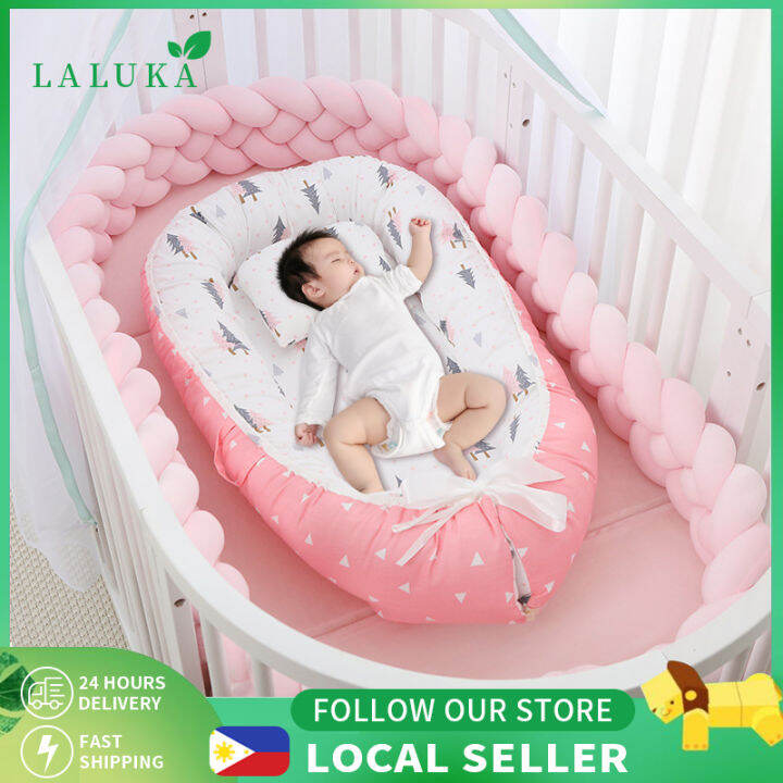 Baby Nest Newborn Crib Bedding Set Cotton Baby Travel Bed Newborn Bed