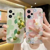 สำหรับ A17K A78 OPPO A74 A31 A94 A96 A92 A9 A76 A16 A54 A53 A73 A52เคสโทรศัพท์ Realme C53 9i A5 F11 F9 Reno 8T 6Z 5 2F สร้อยข้อมือสีลูกอมดอกไม้อ่อนสำหรับ10 9 Pro Plus c15 C25 C11 8 7 5 C21Y C17 Narzo 50ฝาหลังกันชนน่ารัก