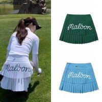 U ♟❅ Golf MALBON ladies summer pleated skirt sports fashion short skirt golf high waist commuter pleated skirt solid color J.LINDEBERG USA New CallawayˉMALBON¯J.LINDEBERG
