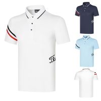 Tit golf Clothing Mens Breathable Quick-Drying Perspiration Moisture Absorption Polo Shirt Outdoor Sports New Clothes