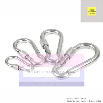 M6 Spring Snap Hook 5PCS Multifunctional M6 60mm Spring Snap Carabiner  Quick Link Lock Ring Hook