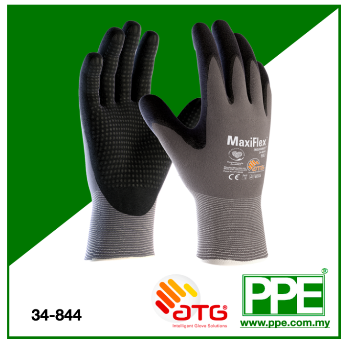 PIP 34-844 ATG MaxiFlex Endurance Micro-Dot Nitrile Coated Gloves 1 Pair Medium