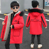 วัยรุ่น Parka Boy ฤดูหนาว Faux Fur Coat เด็ก Plus กำมะหยี่เสื้อแจ็คเก็ตชายเสื้อยาวฤดูหนาว Hooded หนาแฟชั่นเด็ก Clothes