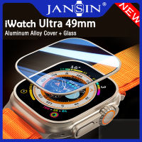 ฟิล์มกันรอย Apple Watch Case Ultra 49mm เคสแอปเปิ้ลวอช Metal Aluminum Alloy Cover Frame+HD Tempered Glass Film ฟิลม์กระจกในตัว i Watch Ultra 49mm case