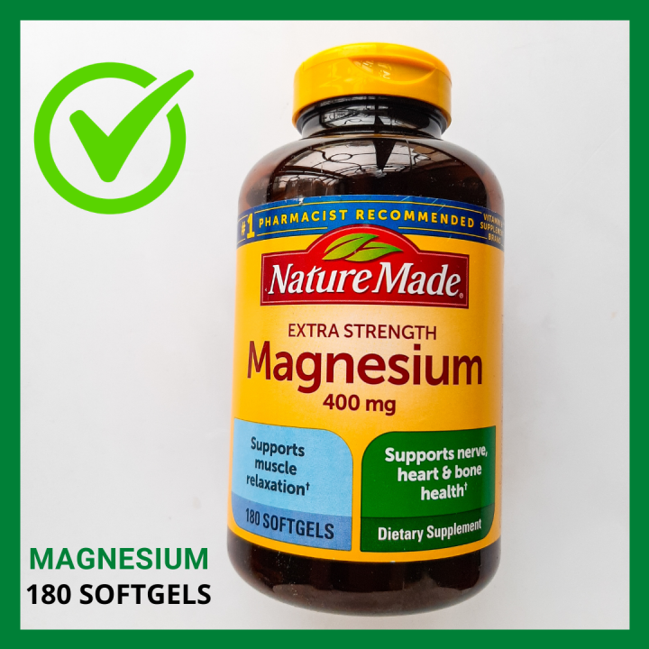 Nature Made Magnesium Extra Strength Magnesium 180 Softgels Lazada PH