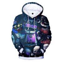 Hoodies Fnaf 3D พิมพ์เสื้อกันหนาวหมวกห้าคืนที่เฟรดดี้เสื้อยืดการ์ตูนเสื้อผ้า