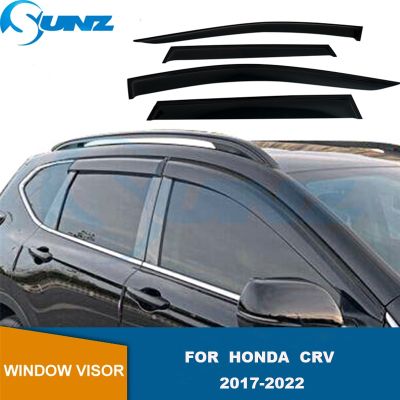Rain Side Window Protector สำหรับ Honda Crv 2017 2018 2019 2020 2021 2022สีดำ Weathershiled ประตู Visor อุปกรณ์เสริมกันสาด Shelter