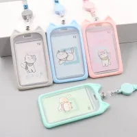 【CW】❁◇  1PC Cartoon Card Holder Bank Bus ID with Retractable Reel Lanyard Credit Cover Kids