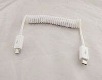 10pcs Micro USB B 5 Pin To Micro USB B 5Pin Male Spiral Coiled Adapter Cable White 3ft