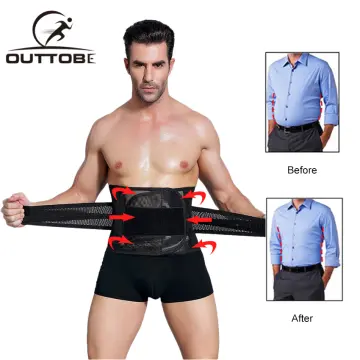 Men Tummy Control Belly Belt Fat Burner Waist Trainer Corset Slim Body  Shaper