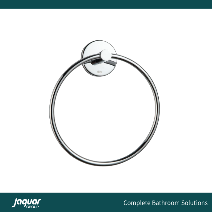 Jaquar Towel Ring Round Stainless Steel Wall Hung (ACNCHR1121BN