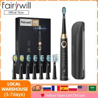 Fairywill หัวเปลี่ยนแปรงสีฟันไฟฟ้าโซนิค5โหมดกันน้ำ,หัวแปรงสีฟันขนนุ่มทำความสะอาดแรงชาร์จแรง