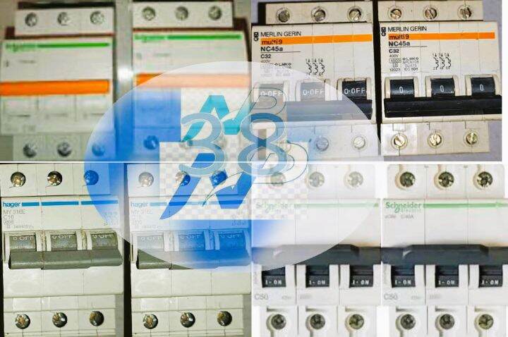 MCB Listrik PLN 3 phase MCB 3p Schneider Hager Merlin Gerin 10a 16a 20a