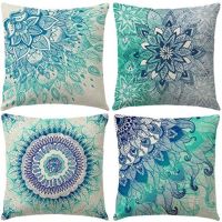 hot！【DT】❉  pillowcase retro style mandala cushion cover suitable for bed family car 45 x cm you can customize your