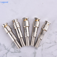 ?【Lowest price】Legend บัดกรี/solderless BNC MALE plug Connector RG59สาย Coaxial CCTV ทองแดงสังกะสี