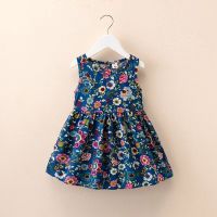 2023 New Child One-piece Floral Pattern Girls Summer Dress  by Hs2023