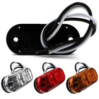 Led Side Marker Lights Warning Lights LEDs Diode Light Trailer Truck Orange White Red LED Side Marker Lamp Oval Clearance Light