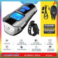 LOKIYA ไฟหน้าจักรยาน USB ไฟฉายจักรยานความเร็ว LED frontcycling headlight