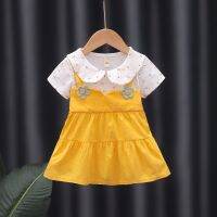 [COD] dress summer 2023 childrens floral short-sleeved Korean princess baby