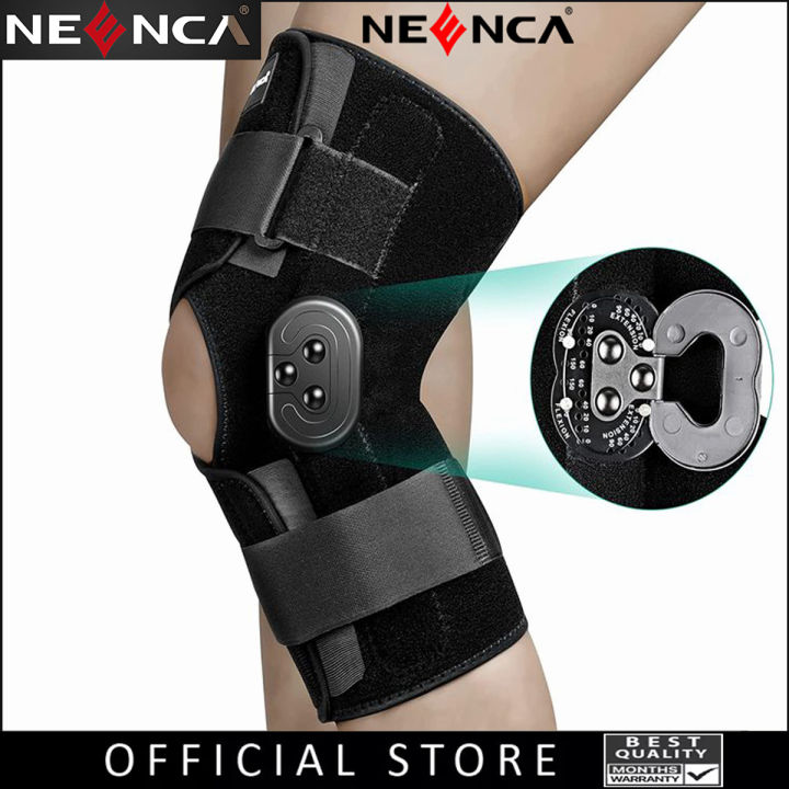 NEENCA Hinged Bandage Knee Brace Adjustable Knee Support With Side ...