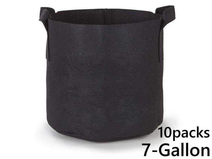 แพ็ค-10-ถุงปลูกต้นไม้แบบผ้า-ขนาด-7แกลลอน-สูง-30ซม-smart-grow-bag-7-gallon-fabric-pot