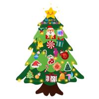 Felt Christmas Tree for Kids 3Ft Wall Christmas Tree with Adhesive Felt Christmas Ornaments Merry Christmas Felt Tree Set for Winter Holiday Home Decorations functional