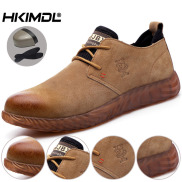 HKIMDL Giày Bảo Hộ Mũi Thép Bọc Đầu Chống Đập Giày Lao Động Thời Trang