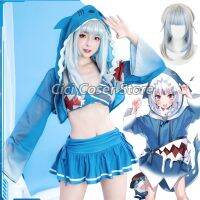 Vtuber Hololive Gawr Gura Cosplay Costume Wig Girls Women Swimsuit Anime Halloween Party Outfits Beach Bathing Suit Swim Wear