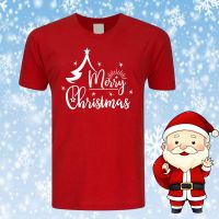 เสื้อยืดผ้าฝ้ายเสื้อยืดผ้าฝ้าย เสื้อยืดคริสต์มาส[CHRISTMAS NO.3 ] MERRY CHRISTMAS SHIRT/ CHRISTMAS T SHIRT / T-SHIRT / BAJU CHRISTMAS /