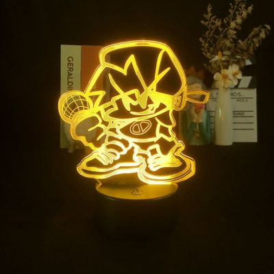 Anime 3D LED Neon Lamp Friday Night Funkin Night Running Light for Gaming Room Decor USB Acrylic Nightlight Bluetooth Speaker