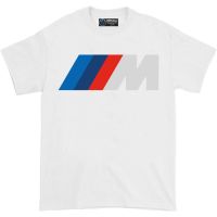 เสื้อยืดแขนสั้นคอกลมเสื้อยืด พิมพ์ลายโลโก้ BMW M Performance Big สําหรับผู้ชาย และผู้หญิงเสื้อยืด สําหรับผู้ชาย และผู้หญ