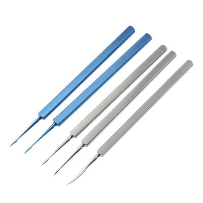 1Pcs Stainless Steel/Titanium Ophthalmic Foreign Body Puncture Needle Corneal Spatula Eye Beauty Surgical Tools 5 Types Optional