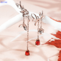 ?【Lowest price】SUTAI 1คู่การ์ตูนอะนิเมะ Tian Fu Ci ต่างหู Hua Cheng Xie Lian EAR studs สำหรับผู้หญิงเครื่องประดับดอกไม้เครื่องประดับของขวัญ