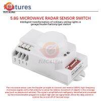 AC 85V-250V 5.8GHz Microwave Radar Sensor Switch Body Motion Detector For LED Light Sensors Switches