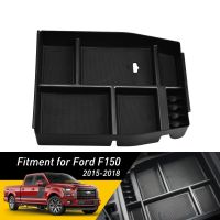 zxfgew เหมาะสำหรับฟอร์ด F150 F-150 2015 2016 2017 2018อุปกรณ์เสริมในรถยนต์คอนโซลกลางที่เท้าแขนกล่องเก็บแทรกภาชนะออแกไนเซอร์ถาด