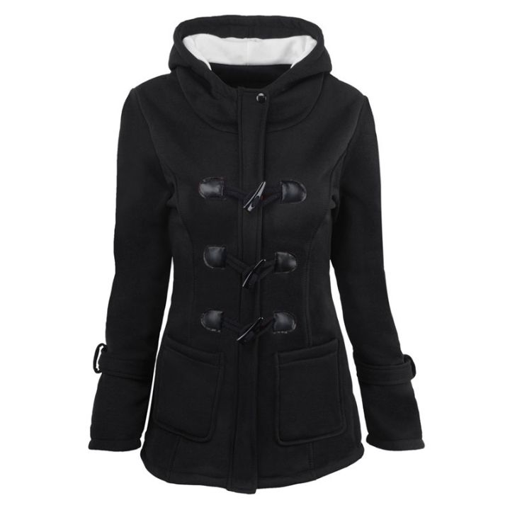 cod-european-and-cotton-clothing-large-size-womens-mid-length-hooded-blended-horn-leather-buckle-coat