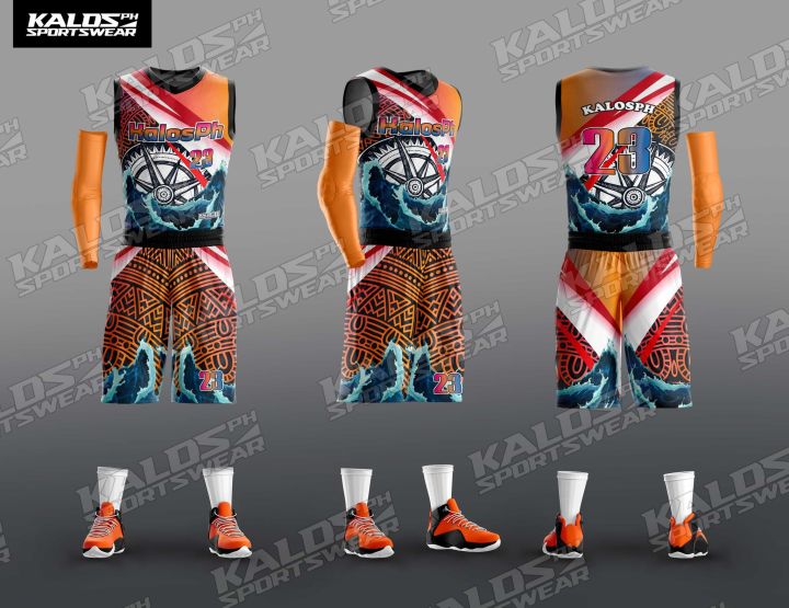 0018 SEAFARER MARINE SEAMAN DESIGN BASKETBALL JERSEY SET SANDO AND SHORT