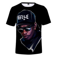 Eazy E 3D พิมพ์เสื้อยืด Gangsta Rap Compton แขนสั้นเสื้อยืดผู้ชายผู้หญิงฤดูร้อน Street Design O คอขนาดใหญ่เสื้อผ้า