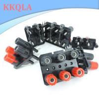 QKKQLA 2/4/6 Pin Positions Banana Plug 4mm power Socket Connector External Audio Jack Speaker Amplifier Terminal Screw Post Block Bend