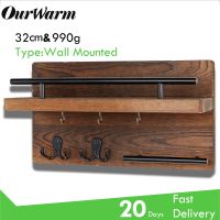 Wall Shelf Wood Floating Shelf Wall Decoration Multifunction Storage Holder Wall Shelf Rack Decorative For Kitchen/ Bedroom